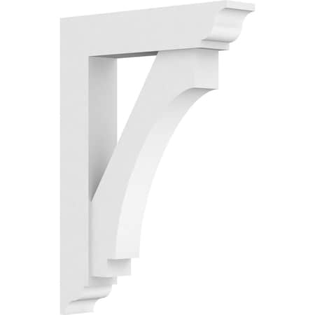 Ekena Millwork Standard Imperial Architectural Grade PVC Bracket With Traditional Ends, 3"W x 16"D x 22"H BKTP03X16X22IMP01